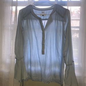 Flowy bell-sleeved top